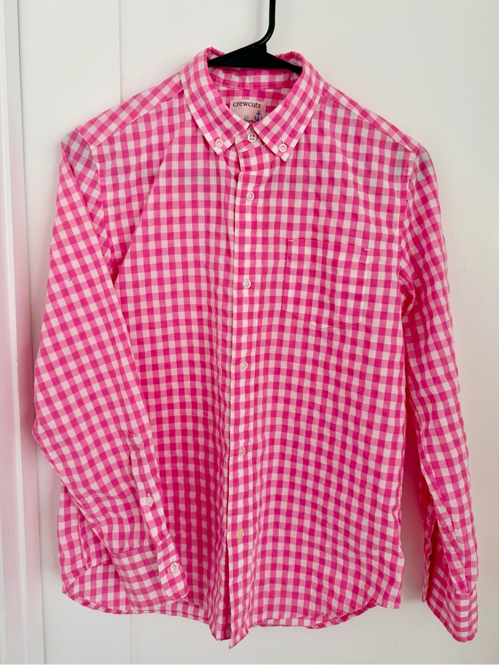 crewcuts Pink Gingham Button-Down Shirt - Boys